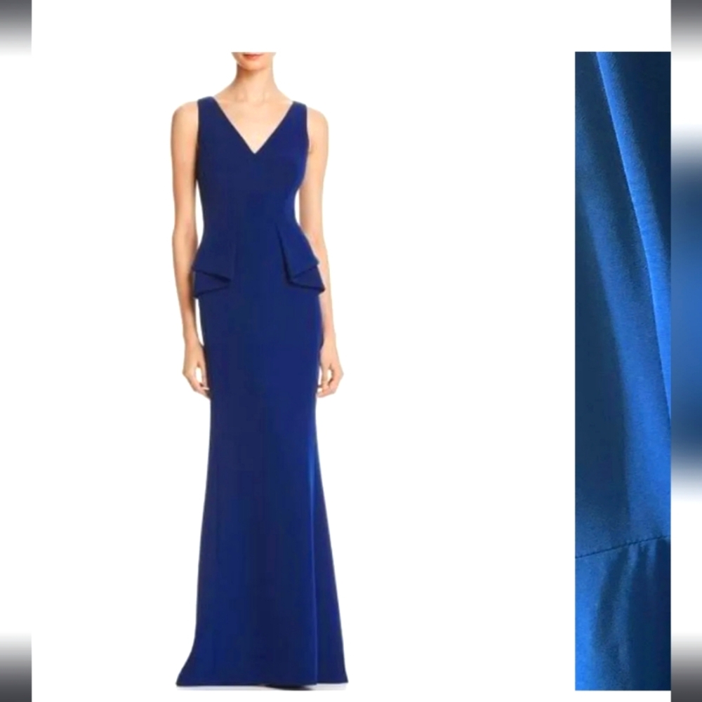 Navy blue gown sleeveless